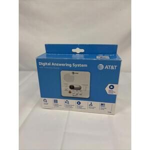 AT&T 1740 Digital Answering System W/ Time and Day Stamp White Pre-Owned in Box